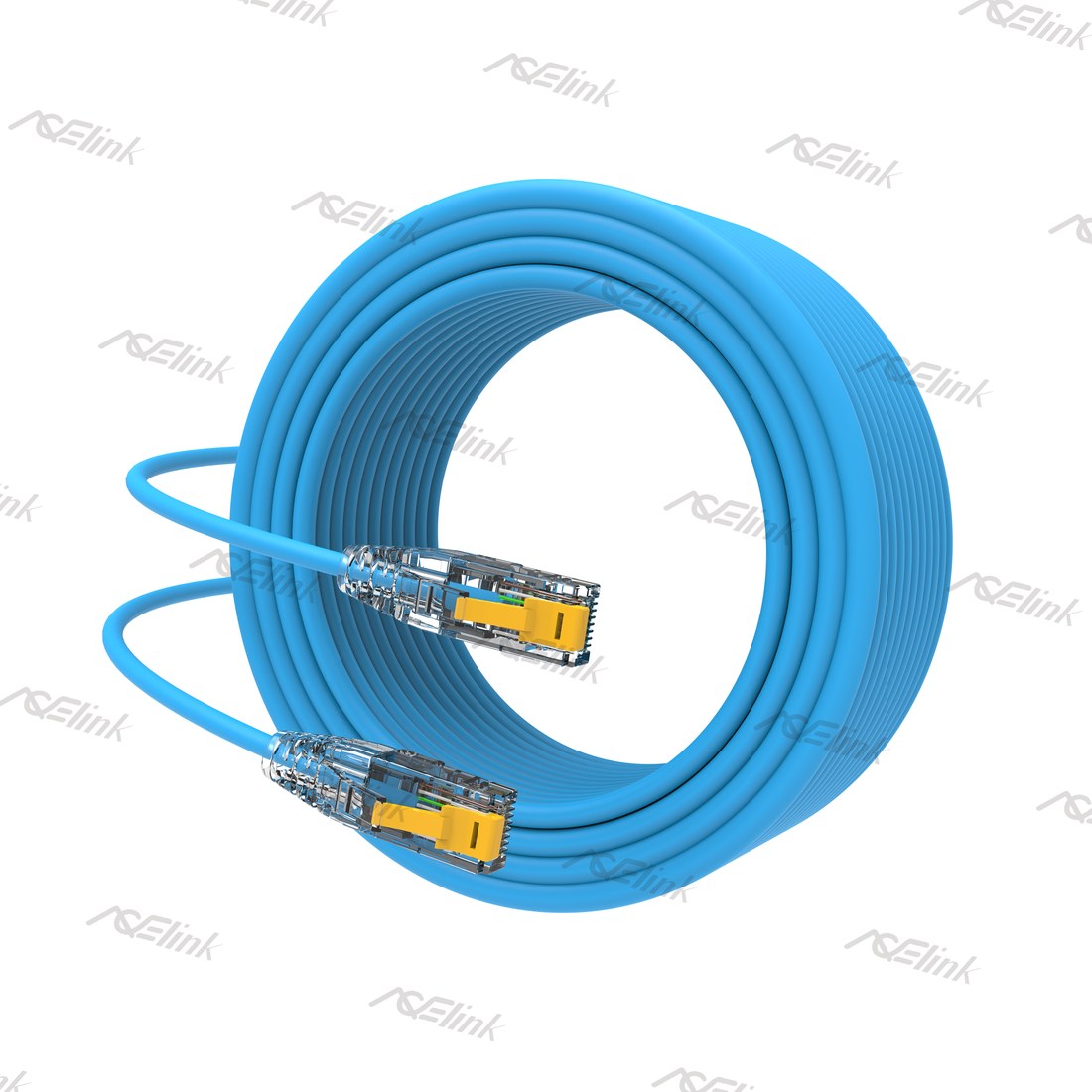 CAT.6A Slim 28AWG 10G Patch Cable with DuraBend Latch Connector